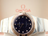 Omega Constellation Quartz Diamonds Blue Dial Two Tone Steel Strap Watch for Women - 131.20.25.60.53.002 Buy Now By Omega