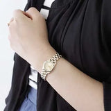 Marc Jacobs Henry Dinky Gold Dial Gold Steel Strap Watch for Women - MBM3199 Buy Now By Marc Jacobs