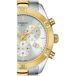 Tissot PR 100 Sport Chic Chronograph Silver Dial Two Tone Steel Strap Watch For Women - T101.917.22.031.00 Buy Now By Tissot
