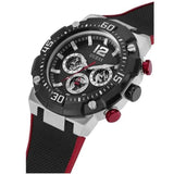 Guess Navigator Black Dial Black Rubber Strap Watch for Men - GW0264G1 Buy Now By Guess