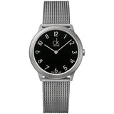 Calvin Klein Minimal Black Dial Silver Mesh Bracelet Watch for Women - K3M52151 Buy Now By Calvin Klein