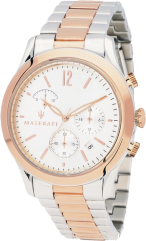 Maserati Tradizione White Dial Two Tone Stainless Steel Strap Watch For Men - R8873625001 Buy Now By Maserati