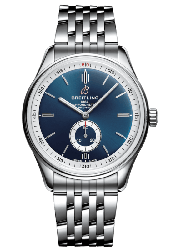 Breitling Premier Automatic 40mm Blue Dial Silver Steel Strap Watch for Men - A37340351C1A1 Buy Now By Breitling
