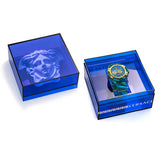 Versace Icon Active Chronograph Blue Dial Green Rubber Strap Watch For Men - VEZ701322 Buy Now By Versace