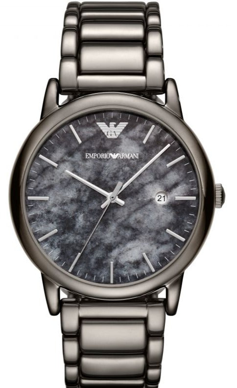 Emporio Armani Luigi Analog Grey Dial Grey Steel Strap Watch For Men - AR11155 Buy Now By Emporio Armani