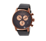 Calvin Klein City Chronograph Black Dial Black Leather Strap Watch for Men - K2G17TC1 Buy Now By Calvin Klein