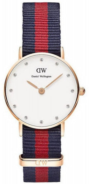 Daniel Wellington Classy Oxford White Dial Two Tone Nylon Strap Watch For Women - DW00100064 Buy Now By Daniel Wellington