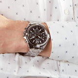 Guess Surge Chronograph Black Dial Silver Steel Strap Watch for Men - W1258G1 Buy Now By Guess