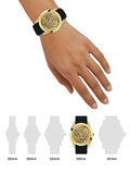 Guess Clarity Gold Dial Black Silicone Strap Watch for Women - GW0109L1 Buy Now By Guess