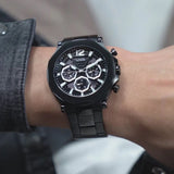 Guess Edge Chronograph Black Dial Black Steel Strap Watch For Men - GW0539G3 Buy Now By Guess