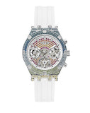 Guess Glitz Pride Limited Edition White Dial White Rubber Strap Watch for Women - GW0407L4 Buy Now By Guess