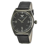 Emporio Armani Franco Black Dial Black Leather Strap Watch For Men - AR0368 Buy Now By Emporio Armani