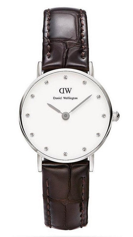 Daniel Wellington York White Dial Brown Leather Strap Watch For Women - DW00100069 Buy Now By Daniel Wellington