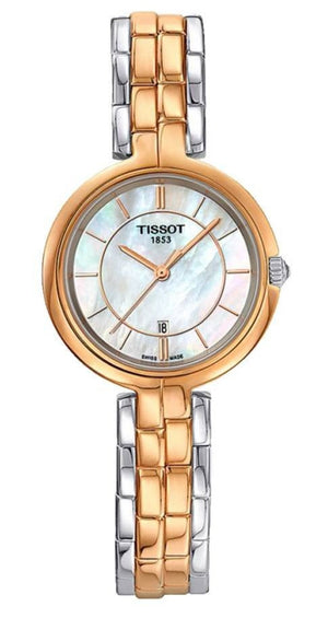 Tissot T Lady Flamingo Mother of Pearl White Dial Two Tone Steel Strap Watch For Women - T094.210.22.111.00 Buy Now By Tissot
