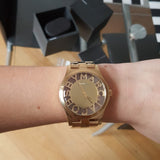 Marc Jacobs Henry Transparent Gold Dial Gold Steel Strap Watch for Women - MBM3206 Buy Now By Marc Jacobs