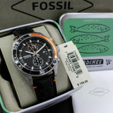 Fossil Wakefield Chronograph Black Dial Black Leather Strap Watch for Men - CH2953 Buy Now By Fossil