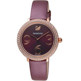 Swarovski Crystal Frost Red Dial Red Leather Strap Watch for Women - 5484064 Buy Now By Swarovski