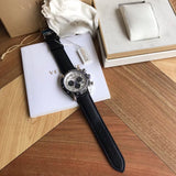 Versace V-Ray Quartz Silver Dial Black Leather Strap Watch for Men - VDB010014 Buy Now By Versace