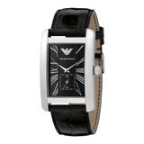 Emporio Armani Black Dial Black Leather Strap Watch For Men - AR0143 Buy Now By Emporio Armani