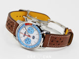 Breitling Top Time Deus Limited Edition White Dial Brown Leather Strap Watch for Men - A233112A1A1X1 Buy Now By Breitling