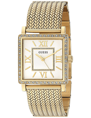 Guess White Dial Gold Mesh Bracelet Watch For Women - W0826L2 Buy Now By Guess