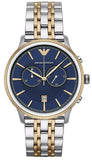 Emporio Armani Classic Blue Dial Two Tone Steel Strap Watch For Men - AR1847 Buy Now By Emporio Armani
