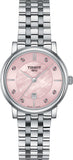 Tissot T Classic Carson Premium Lady Mother of Pearl Pink Dial Silver Steel Strap Watch For Women - T122.210.11.159.00 Buy Now By Tissot