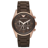 Emporio Armani Sport Chronograph Brown Dial Brown Stainless Steel Watch For Men - AR5890 Buy Now By Emporio Armani