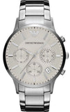 Emporio Armani Renato Chronograph Cream Dial Silver Steel Strap Watch For Men - AR2458 Buy Now By Emporio Armani