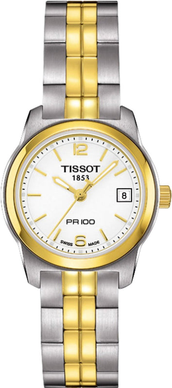 Tissot T Classic PR100 Gold Plated Quartz Watch For Women - T049.210.22.017.00 Buy Now By Tissot
