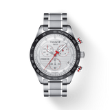 Tissot T Sport PRS 516 Chronograph White Dial Silver Steel Strap Watch For Men - T100.417.11.031.00 Buy Now By Tissot
