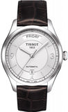 Tissot T Classic T One Automatic Silver Dial Brown Leather Strap Watch For Men - T038.430.16.037.00 Buy Now By Tissot