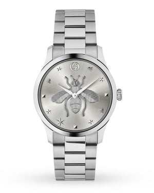 Gucci G Timeless Silver Dial Silver Steel Strap Watch For Women - YA1264126 Buy Now By Gucci