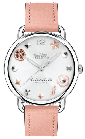 Coach Tatum White Dial Pink Leather Strap Watch For Women - 14502799 Buy Now By Coach