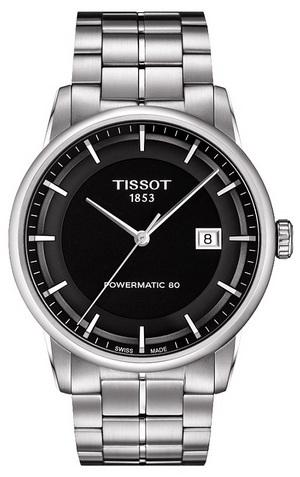 Tissot Luxury Powermatic 80 Black Dial Silver Steel Strap Watch For Men - T086.407.11.051.00 Buy Now By Tissot