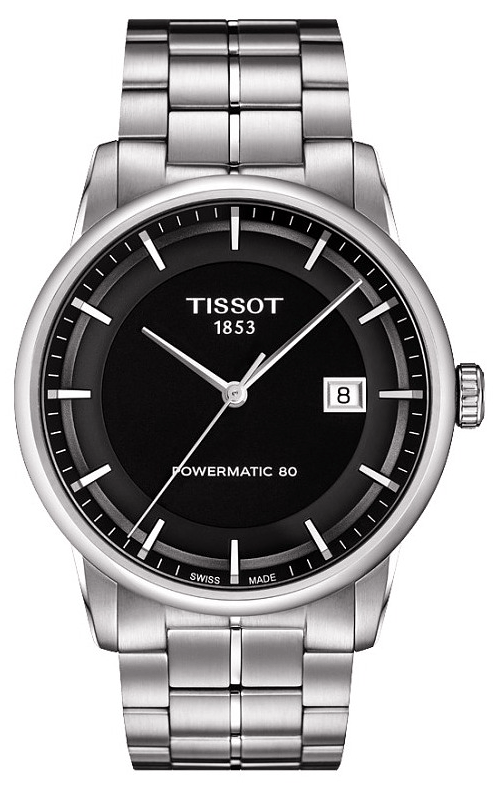 Tissot Luxury Powermatic 80 Black Dial Silver Steel Strap Watch For Men - T086.407.11.051.00 Buy Now By Tissot