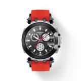 Tissot T Race Chronograph Black Dial Red Silicone Strap Watch For Men - T115.417.27.051.00 Buy Now By Tissot