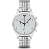 Emporio Armani Classic Chronograph Silver Dial Silver Steel Strap Watch For Men - AR1879 Buy Now By Emporio Armani