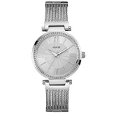 Guess Soho Silver DIal Stainless Steel Mesh Bracelet Watch For Women - W0638L1 Buy Now By Guess