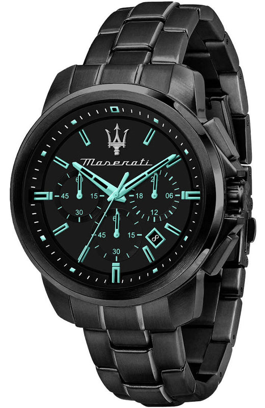 Maserati Successo Aqua Edition Black Dial Stainless Steel Strap Watch For Men - R8873644003 Buy Now By Maserati