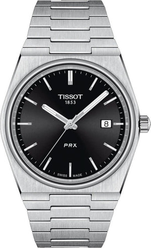 Tissot PRX Quartz Black Dial Silver Steel Strap Watch For Men - T137.410.11.051.00 Buy Now By Tissot