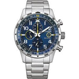 Citizen Eco Drive Chronograph Blue Dial Silver Stainless Steel Watch For Men - CA0690-88L Buy Now By Citizen
