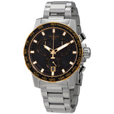 Tissot Supersport Chrono Black Dial Silver Steel Strap Watch For Men - T125.617.21.051.00 Buy Now By Tissot