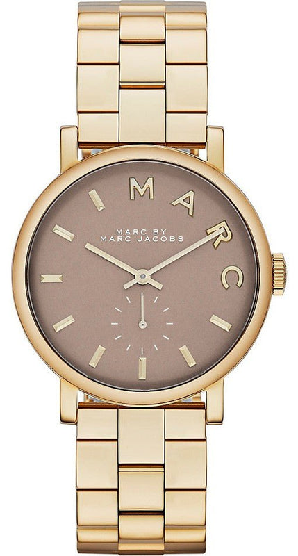 Marc Jacobs Baker Grey Dial Gold Steel Strap Watch for Women - MBM3281 Buy Now By Marc Jacobs