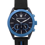 Maserati Traguardo Sports Blue Dial Black Rubber Strap Watch For Men - R8871612006 Buy Now By Maserati