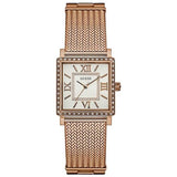 Guess Highline Off White Dial Rose Gold Stainless Steel Mesh Strap Watch For Women - W0826L3 Buy Now By Guess