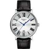 Tissot Carson Premium Silver Dial Black Leather Strap Watch For Men - T122.410.16.033.00 Buy Now By Tissot