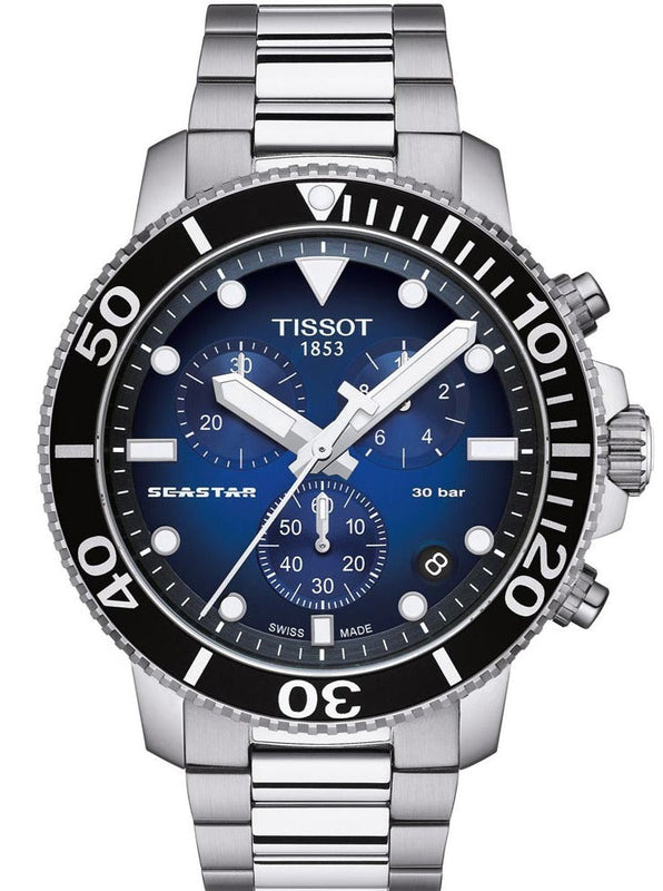 Tissot Seastar 1000 Chronograph Driver Blue Dial Silver Steel Strap Watch For Men - T120.417.11.041.01 Buy Now By Tissot