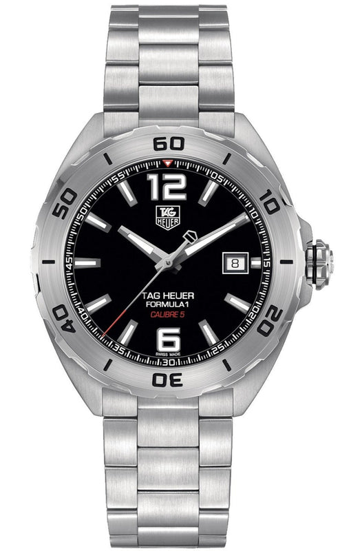Tag Heuer Formula 1 Automatic Black Dial Silver Steel Strap Watch for Men - WAZ2113.BA0875 Buy Now By Tag Heuer