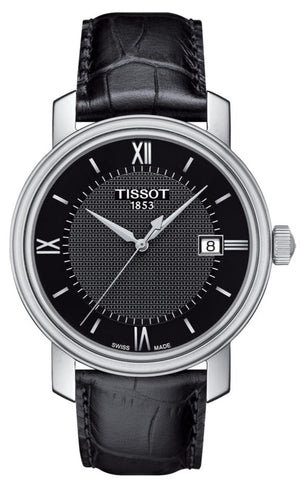 Tissot T Classic Bridgeport Black Dial Black Leather Strap Watch For Women - T097.010.16.058.00 Buy Now By Tissot